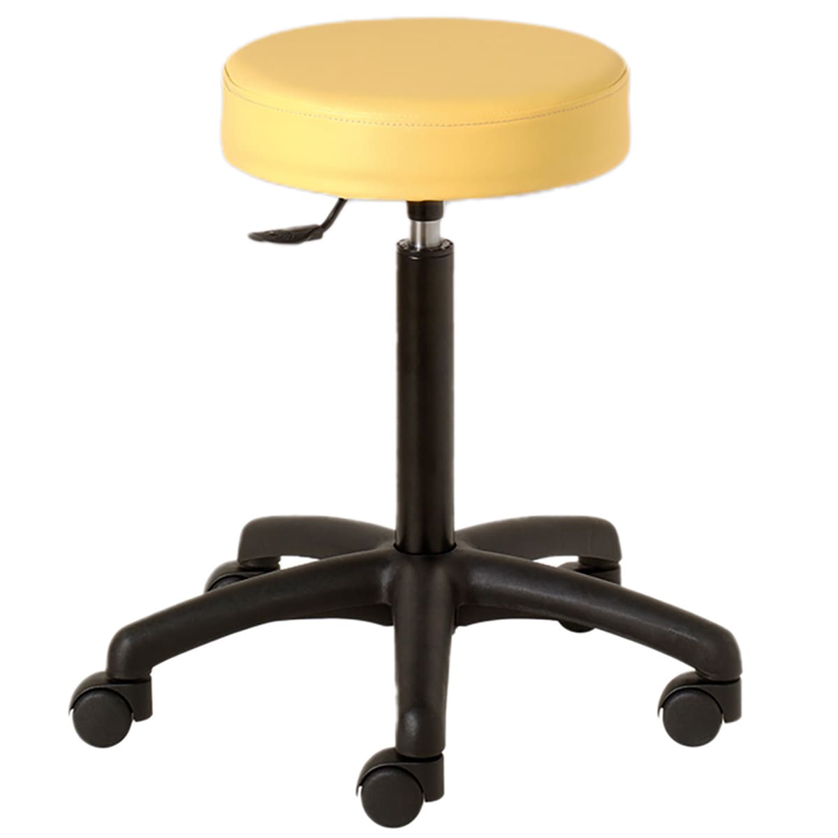 Tabouret assise ronde, base ABS noire